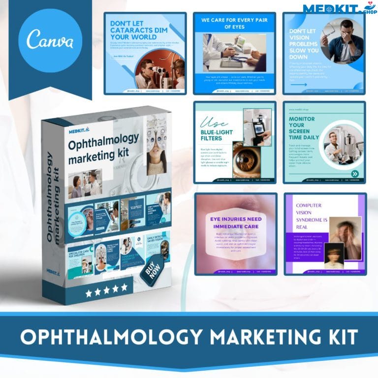 Ophthalmology Social Media Canva Templates